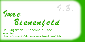 imre bienenfeld business card